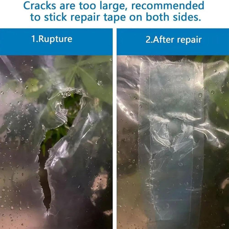Šiltnamio plėvelės remonto juostų rinkinys, atsparus vandeniui, patvarus, PE medžiaga, plėvelei remontuoti