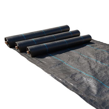 PP ύφασμα ζιζανίων – διαπερατό από νερό, αντιγήρανση, παχυνμένο, υφαντό με κορδέλες (Υλικό: PP; Κατασκευή: υφαντό με κορδέλες; Χαρακτηριστικά: διαπερατό από νερό; Αντιγήρανση; Παχυνμένο)