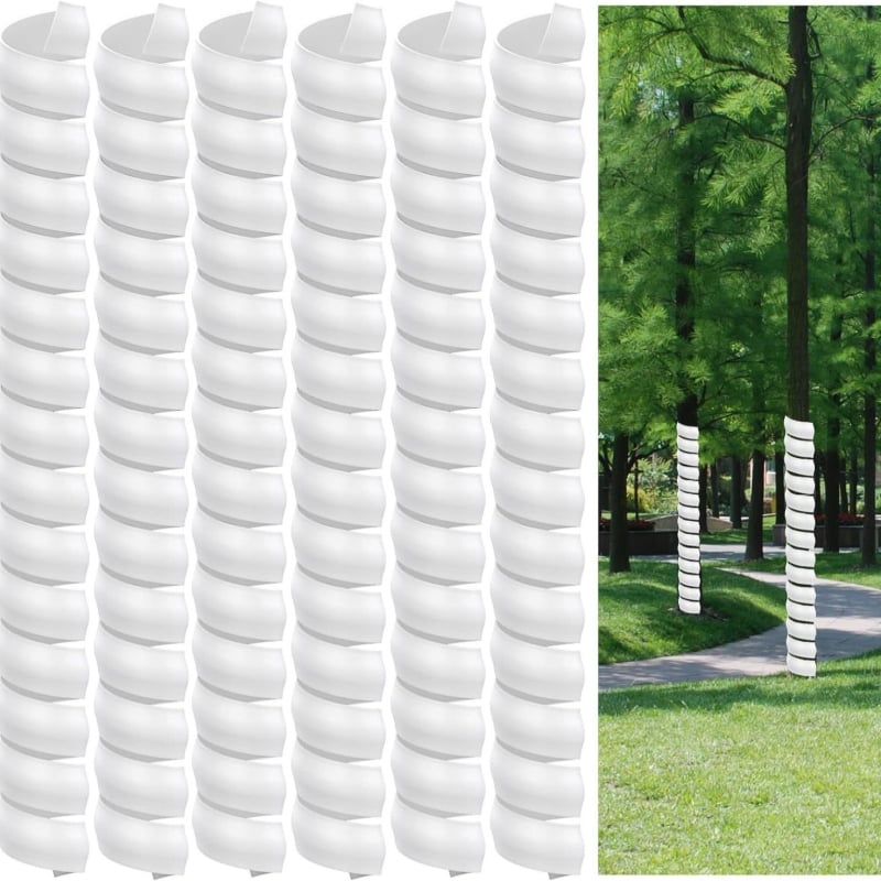 Plastmasas koka stumbra aizsargapvalks — dārza stiprināšanas komplekts, aizsardzība pret grauzējiem un koksnes mizas grauzumiem, zīmols QY