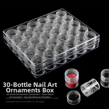 30-διαμερισμάτων ανεξάρτητη κυκλική θήκη αποθήκευσης για κοσμήματα και εργαλεία μανικιούρ, υψηλής ποιότητας διαφανές εκθετήριο, καθαρό βάρος 335 g, προέλευση Γκουάνγκζού