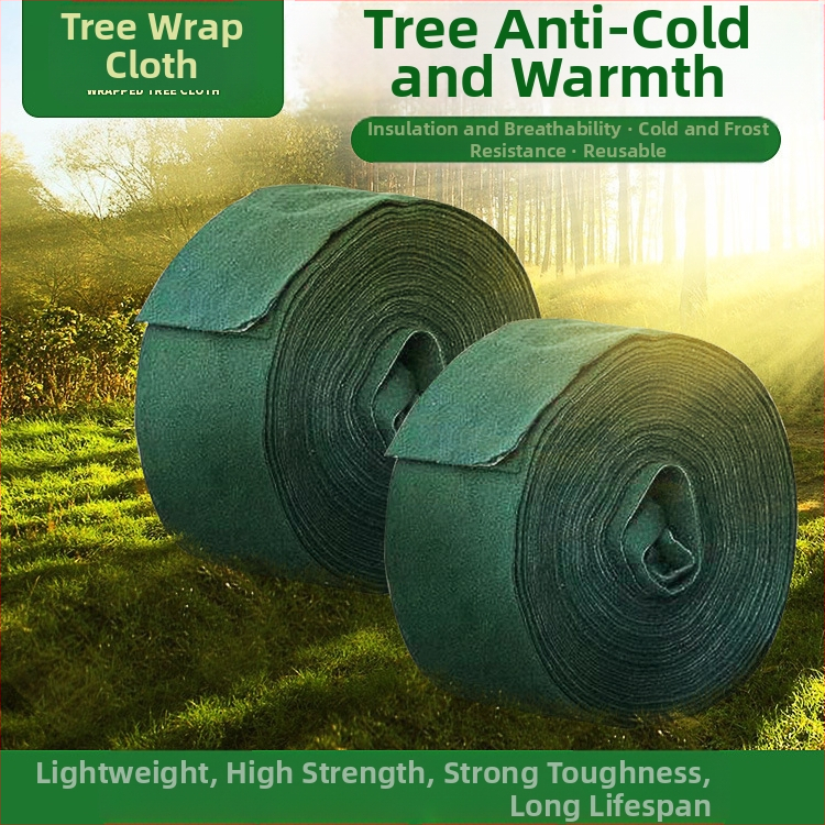 Полиестерен комплект за обвиване на дървета с въже за завиване – защита от студ и вятър за овощни дървета и градински храсти