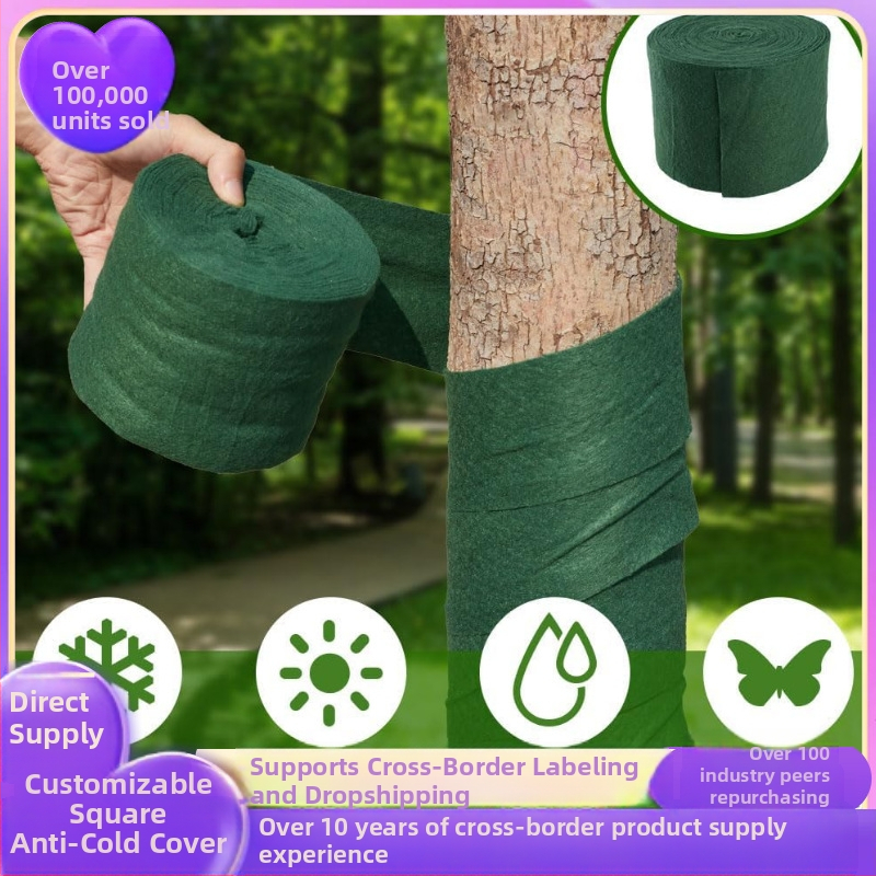 Sodo medžių įvyniojimo komplektas su susukimo virve, poliesteris, šaltoms žiemoms atspari apsauga vaismedžiams ir krūmams