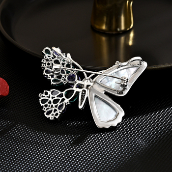 Καρφίτσα πεταλούδα από χαλκό, Mori στυλ, με ζωικό μοτίβο, ηλεκτροπλατιωμένη, διακοσμητικό αξεσουάρ