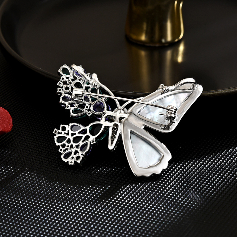 Καρφίτσα πεταλούδα από χαλκό, Mori στυλ, με ζωικό μοτίβο, ηλεκτροπλατιωμένη, διακοσμητικό αξεσουάρ
