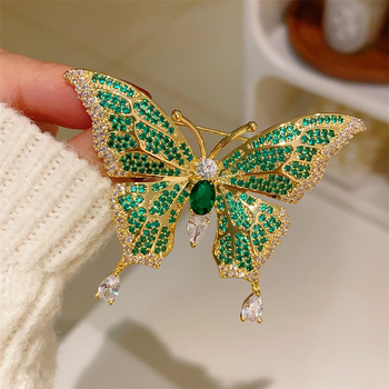 Καρφίτσα-πεταλούδα σε γαλλικό ρετρό στυλ, χαλκός, μορφή πεταλούδας, διαμαντωμένη επεξεργασία, κατάλληλη για σακάκι