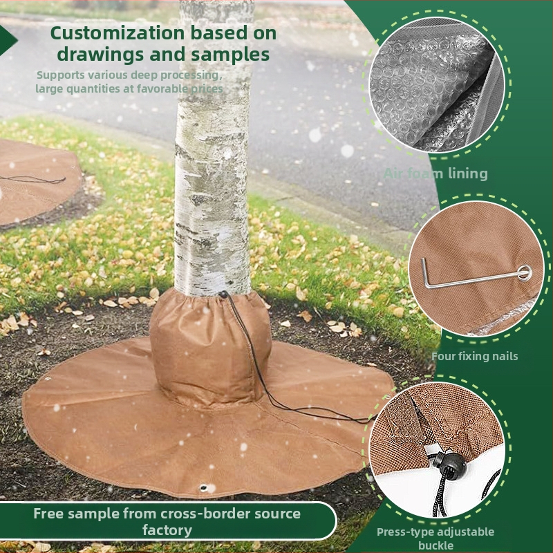 Модел 44632: Нетъкан текстилен пакет за изолация на корени на растения с връзка за пристягане и лента Велкро
