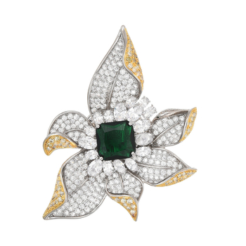 Καρφίτσα από χαλκό σε μορφή λουλουδιού, ηλεκτροπλατιωμένη, προέλευση Yiwu, για γυναίκες