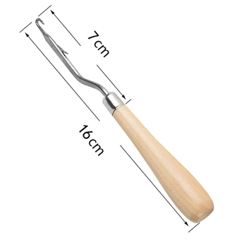 PC Κροσέ με γλώσσα, πλαστική και ξύλινη λαβή, εργαλείο επεκτάσεων μαλλιών για dreadlocks (1 σετ) – Εργαλεία αποσυναρμολόγησης