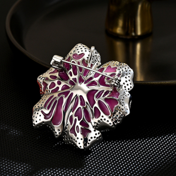 Καρφίτσα λουλουδιών με βάση χαλκού, ζιρκόν ενθέτης, γυναικείο κινεζικό στυλ, ανθώδες σχέδιο, τεχνική ένθεσης