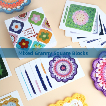 Klojimo rinkinys su iliustruotomis instrukcijomis 20 Granny plaid dalių – Zuo Man, šiuolaikinis stilius, 250 g, 100 vnt dėžutė