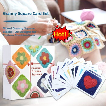 Klojimo rinkinys su iliustruotomis instrukcijomis 20 Granny plaid dalių – Zuo Man, šiuolaikinis stilius, 250 g, 100 vnt dėžutė