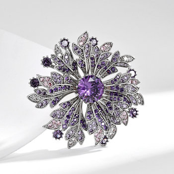 Καρφίτσα με σχέδιο ηλίανθού, χαλκός, ηλεκτροπλατίωση, βιντάζ στυλ, διακοσμητική