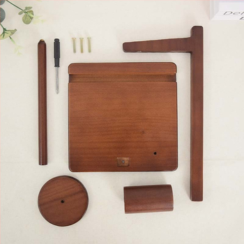 Ξύλινο πολυλειτουργικό ράφι κλωστής με μαγνητικό κράτημα και θήκη για κινητό, 2 επίπεδα, επιτραπέζια αποθήκευση