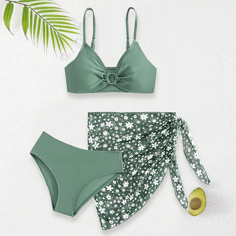 Kupaći set za djevojčice, trodijelni, 80% poliester, podstava poliester, stilovi: briefs, bikini, boxer, jednodijelni i split kupaći