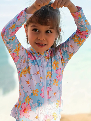 Γυναικείο μαγιό από πολυεστέρα, 82% περιεκτικότητα σε πολυεστέρα, κατάλληλο για κολύμβηση και βάδισμα σε ρηχά, από 3 ετών