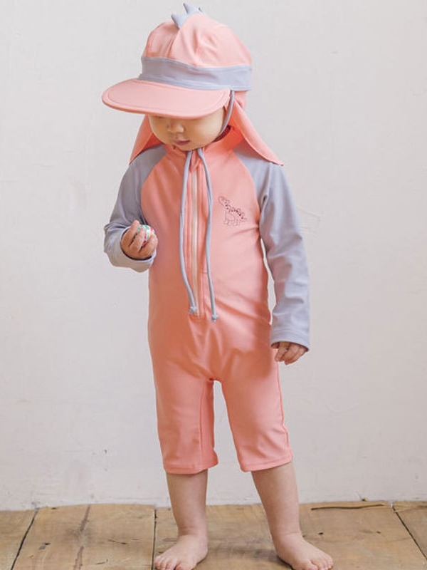 Μονοκόμματο παιδικό μαγιό για αγόρια με εκτύπωση καρτούν, υψηλή ελαστικότητα, ύφασμα πολυεστέρα με πλήρη εσωτερική επένδυση, μακριά μανίκια