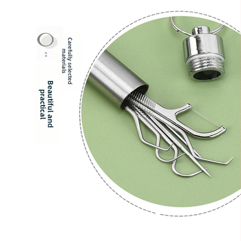 Koji 304 nerūsējošā tērauda zobstiklu komplekts — pārnēsājams uzglabāšanas caurule, antibakteriāla smaganu kopšana, piemērots pieaugušajiem