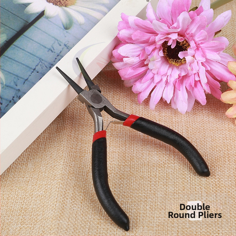 DIY комплект клещи за бижута със заострени носове, наклонени носове и кръгли челюсти