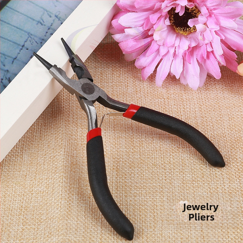 DIY комплект клещи за бижута със заострени носове, наклонени носове и кръгли челюсти