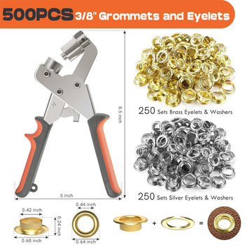 Réz szemlyuk-beállító készlet – Szemlyuk-gomb szerkezet, alkalmas kabátokra, cipőkre, sapkákra, övekre, hátizsákokra, függönyökhöz