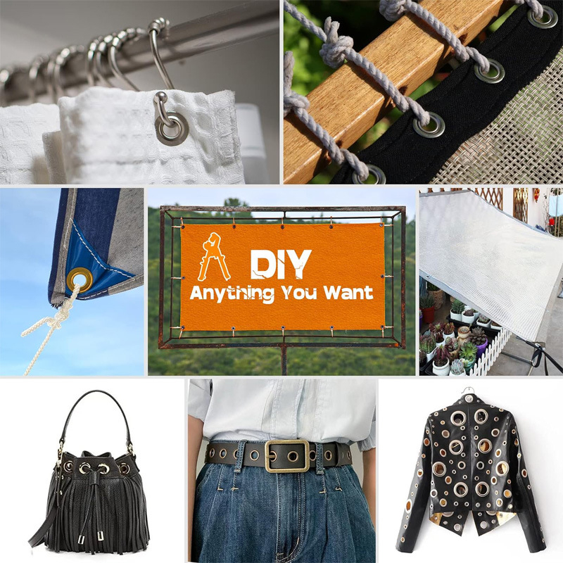 Réz szemlyuk-beállító készlet – Szemlyuk-gomb szerkezet, alkalmas kabátokra, cipőkre, sapkákra, övekre, hátizsákokra, függönyökhöz