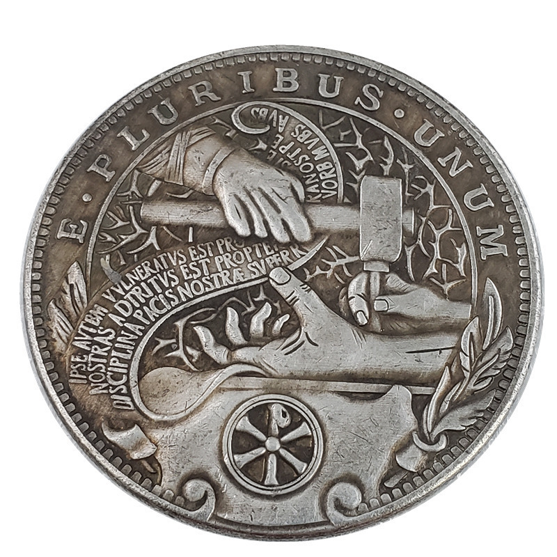 Νομισματικό κειμήλιο σε στυλ αντίκα με μοτίβο σφυριού και φιγούρα ζητιάνου; Υλικό: 107610133; Χωρίς προσαρμογή; Για επιχειρηματικά δώρα