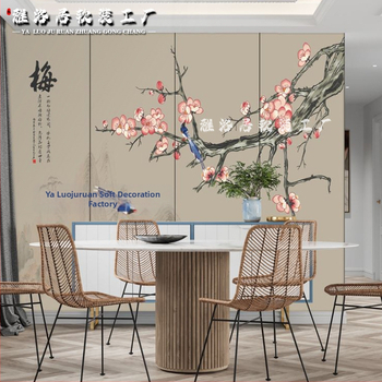 Sienų danga su siuvinėjimu, Naujasis kinų stilius, atsparus drėgmei, aukštos kokybės, iš Yaliju Soft Furnishings