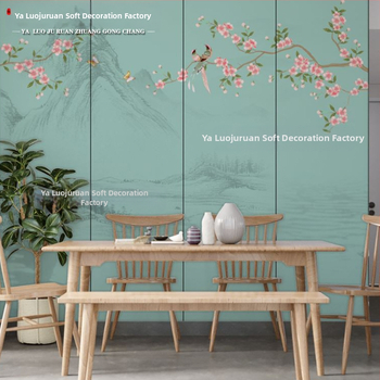 Sienų danga su siuvinėjimu, Naujasis kinų stilius, atsparus drėgmei, aukštos kokybės, iš Yaliju Soft Furnishings