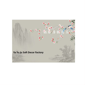 Sienų danga su siuvinėjimu, Naujasis kinų stilius, atsparus drėgmei, aukštos kokybės, iš Yaliju Soft Furnishings