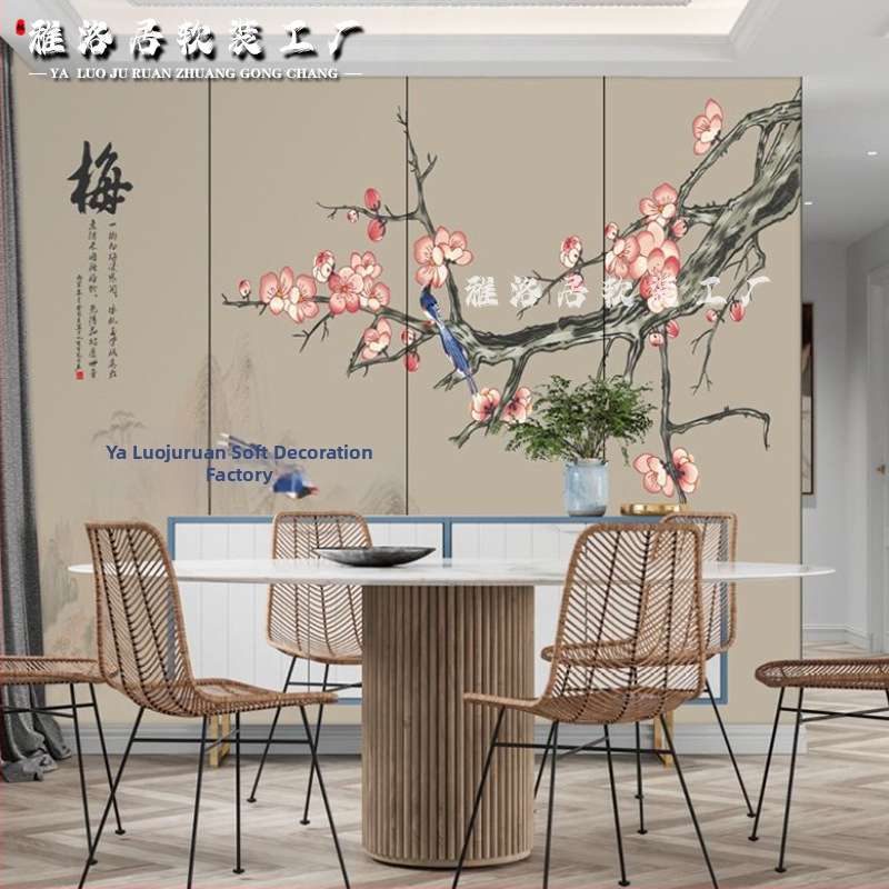 Стенно покритие с бродерия, нов китайски стил, влагоустойчиво, премиум клас, от Yaliju Soft Furnishings