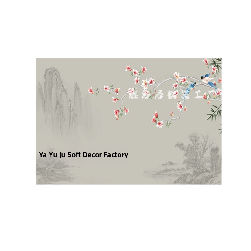 Стенно покритие с бродерия, нов китайски стил, влагоустойчиво, премиум клас, от Yaliju Soft Furnishings