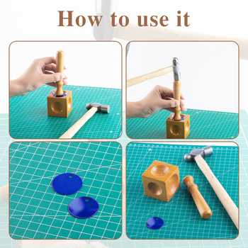 Medinis stačiakampio formos anvilas plokščių kalimui iš aukso, sidabro (925) ir vario — konkavus lankas — DIY juvelyrikos įrankis