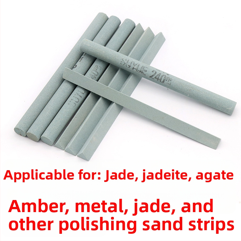 Силициев карбид маслен камък лента за полиране — форма: кръгла/триъгълна; за нефрит, яндит, ахат, кехлибар и метален нефрит; марка: Soochow Mill