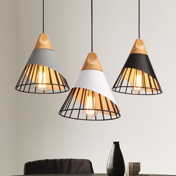 Željezni luster, nordijski moderni jednostavan stil, LED rasvjeta, aluminijsko tijelo, rasvjetna površina 5–10 m²