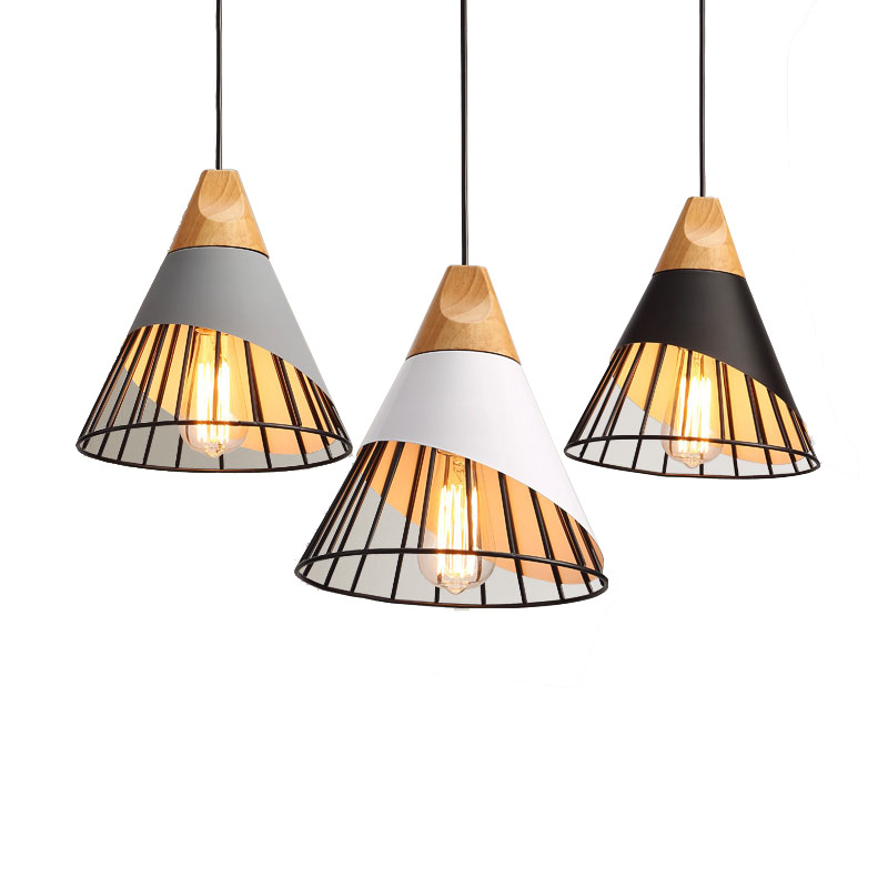 Željezni luster, nordijski moderni jednostavan stil, LED rasvjeta, aluminijsko tijelo, rasvjetna površina 5–10 m²