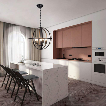 Κρεμαστός πολυέλαιος από σφυρήλατο σίδηρο για τραπεζαρία, LED φως, 220V, κάλυψη 5-10 m², μοντέλο PL-0045, μάρκα Xibao