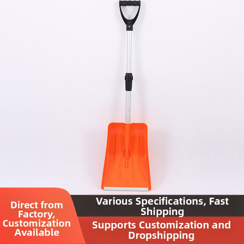 Автомобилна лопата за сняг с алуминиев ръб и пластмасова глава за външно снегопочистване