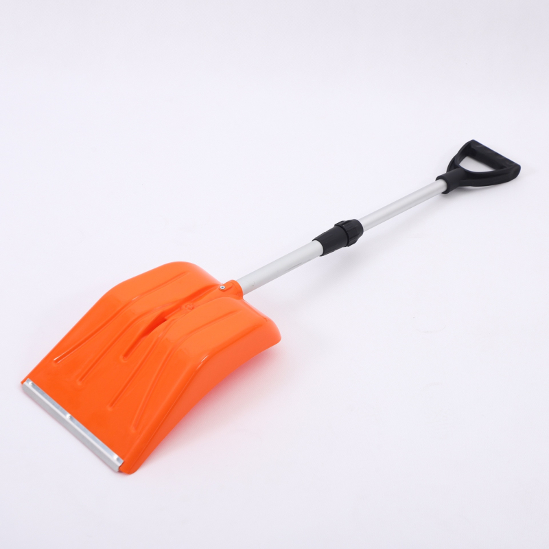 Автомобилна лопата за сняг с алуминиев ръб и пластмасова глава за външно снегопочистване