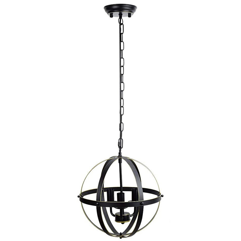Lustre od kovanog željeza, 5 LED svjetala, Ø300 mm × 1500 mm, model MD2108-3, 110V, podesiva visina 0,1–1 m