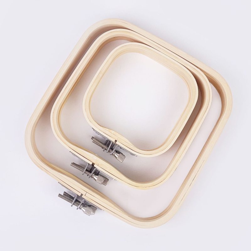 Квадратна бамбукова рамка за кръстосано бродиране, китайски стил