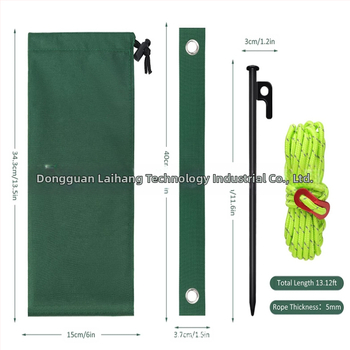 Τριμελής σετ αγκυρώσεων κήπου από ανοξείδωτο ατσάλι με θήκη για σχοινί – για κορμούς και νεαρά δέντρα