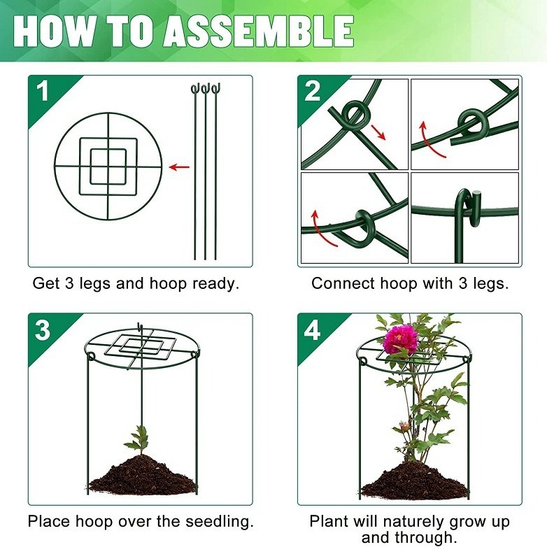 Fém futónövény-keret, pasztorális stílus, padlón álló