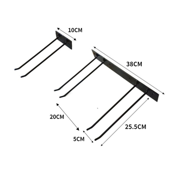 Τοίχο-μονταριστό ράφι εργαλείων από χάλυβα άνθρακα, πολλαπλών χρήσεων, με θέσεις για φτυάρι και δρέπανο και θήκη σωλήνα, για κήπο και αποθήκευση λουλουδιών