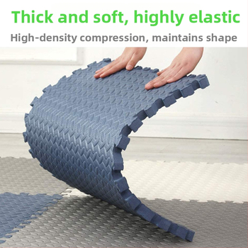 EVA πάτωμα παζλ με συνδεόμενες πλάκες, αντιβακτηριακό και προστασία από πτώσεις, πάχος 1–2 εκ, κατάλληλο για βρέφη και νήπια 0–3 ετών, προάγει το σέρσιμο και την αλληλεπίδραση γονέα-παιδιού