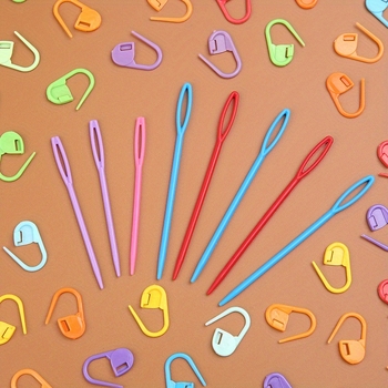 Plastikinė žymėjimo sagtis megztuvams – Prekės ženklas Grandma Textile | Dėžutė: 200 vnt | Bendras svoris: 10