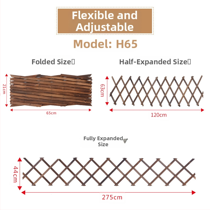 Външна стенна стойка за растения и катереща решетка от антикорозионно дърво за балкон и градина, код на продукта Tb-635814615018