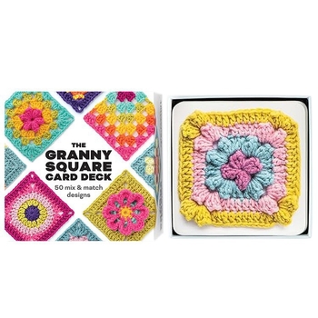 Κάρτες Granny Square για βελονάκι, 50 κάρτες, απλός και μοντέρνος σχεδιασμός, παραμετροποιώσιμες, ιδανικές για προωθήσεις
