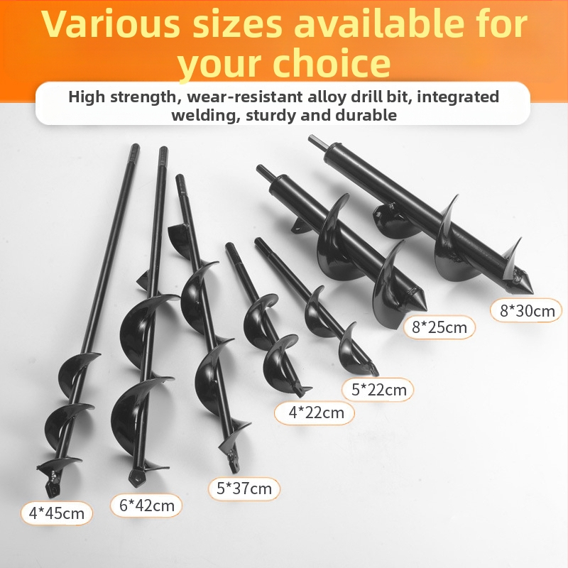 Спирално градинско свредло с пръчка за засаждане на разсад и разрохване на почвата - Thunderstorm, за зеленчуци, плодове, чай, бамбук, дървета и слънчогледи