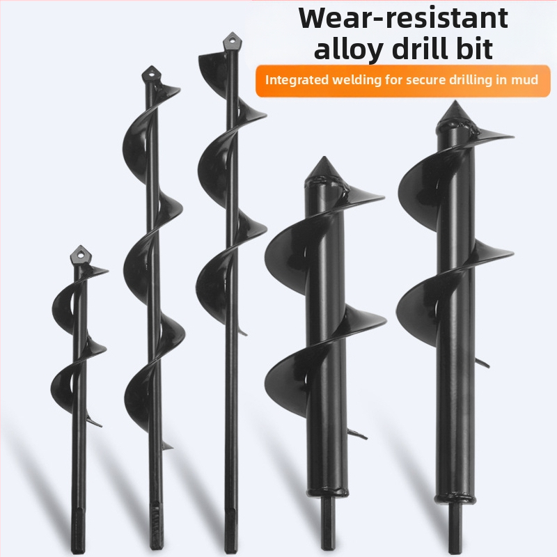 Спирално градинско свредло с пръчка за засаждане на разсад и разрохване на почвата - Thunderstorm, за зеленчуци, плодове, чай, бамбук, дървета и слънчогледи