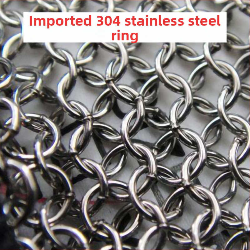 BX 5201 Ръкавици за защита от рязане с пръстен от 304L неръждаема стомана, дължина 22 cm, за преработка на месо